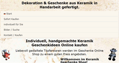 Desktop Screenshot of keramik-handgemacht.de